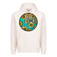 Round Western Pattern Premium Hoodie | Teevron