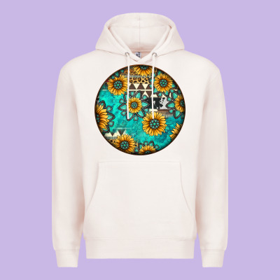 Round Western Pattern Premium Hoodie Designed By Jasminsmagicworld