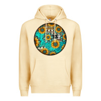 Pina Colada Round western pattern Premium Hoodie - Jasminsmagicworld
