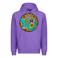 Purple Round western pattern Premium Hoodie - Jasminsmagicworld