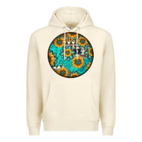 Sandshell Round western pattern Premium Hoodie - Jasminsmagicworld