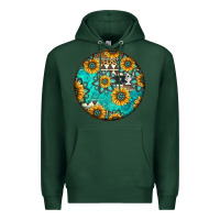 Sports Green Round western pattern Premium Hoodie - Jasminsmagicworld
