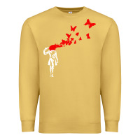 Antique Gold banksy Premium Sweatshirt - linhVisuals