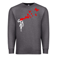 Charcoal Heather banksy Premium Sweatshirt - linhVisuals
