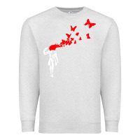Oatmeal Heather banksy Premium Sweatshirt - linhVisuals