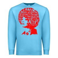 Ocean Blue angela davis political activist Premium Sweatshirt - linhVisuals