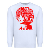 White angela davis political activist Premium Sweatshirt - linhVisuals