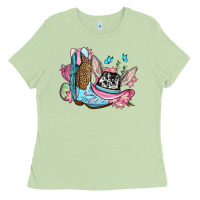 Matcha Easter cowboy boots hat Ladies Tee - OliviaCreatesArt