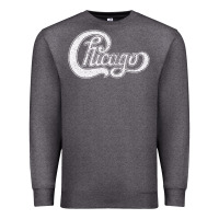 Charcoal Heather chicago retro styled faded design Premium Sweatshirt - linhVisuals