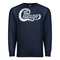 Navy chicago retro styled faded design Premium Sweatshirt - linhVisuals