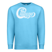 Ocean Blue chicago retro styled faded design Premium Sweatshirt - linhVisuals