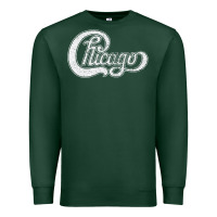 Sports Green chicago retro styled faded design Premium Sweatshirt - linhVisuals
