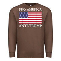 Chestnut pro america anti trump shirt   american usa flag resist t shirt Premium Sweatshirt - linhVisuals