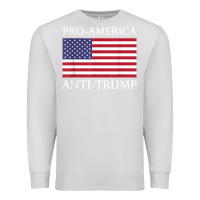 Dove Grey pro america anti trump shirt   american usa flag resist t shirt Premium Sweatshirt - linhVisuals