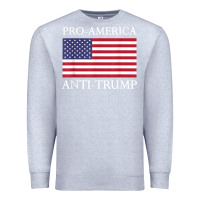 Heather Grey pro america anti trump shirt   american usa flag resist t shirt Premium Sweatshirt - linhVisuals