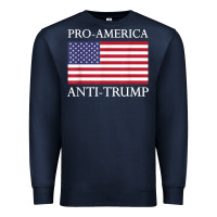 Navy pro america anti trump shirt   american usa flag resist t shirt Premium Sweatshirt - linhVisuals
