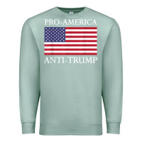 Seafoam pro america anti trump shirt   american usa flag resist t shirt Premium Sweatshirt - linhVisuals