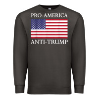 Smoke pro america anti trump shirt   american usa flag resist t shirt Premium Sweatshirt - linhVisuals