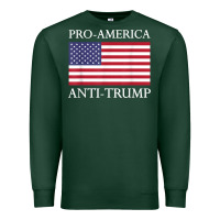 Sports Green pro america anti trump shirt   american usa flag resist t shirt Premium Sweatshirt - linhVisuals