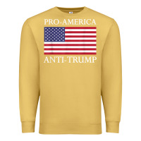 Antique Gold pro america anti trump shirt   american usa flag resist t shirt Premium Sweatshirt - linhVisuals