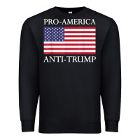 Black pro america anti trump shirt   american usa flag resist t shirt Premium Sweatshirt - linhVisuals