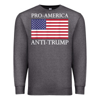 Charcoal Heather pro america anti trump shirt   american usa flag resist t shirt Premium Sweatshirt - linhVisuals
