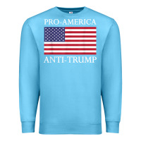 Ocean Blue pro america anti trump shirt   american usa flag resist t shirt Premium Sweatshirt - linhVisuals