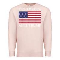 Pale Pink pro america anti trump shirt   american usa flag resist t shirt Premium Sweatshirt - linhVisuals