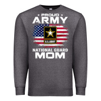 Charcoal Heather proud army national guard mom with american flag gift pullover hoodie Premium Sweatshirt - linhVisuals
