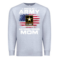 Heather Grey proud army national guard mom with american flag gift pullover hoodie Premium Sweatshirt - linhVisuals