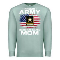 Seafoam proud army national guard mom with american flag gift pullover hoodie Premium Sweatshirt - linhVisuals