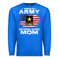 True Royal proud army national guard mom with american flag gift pullover hoodie Premium Sweatshirt - linhVisuals