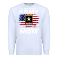 White proud army national guard mom with american flag gift pullover hoodie Premium Sweatshirt - linhVisuals