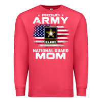 Cardinal proud army national guard mom with american flag gift pullover hoodie Premium Sweatshirt - linhVisuals
