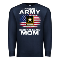 Navy proud army national guard mom with american flag gift pullover hoodie Premium Sweatshirt - linhVisuals