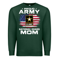 Sports Green proud army national guard mom with american flag gift pullover hoodie Premium Sweatshirt - linhVisuals