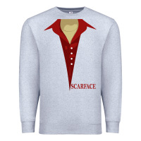 Heather Grey scarface Premium Sweatshirt - linhVisuals