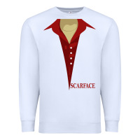 White scarface Premium Sweatshirt - linhVisuals