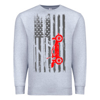 Heather Grey rc racing american flag radio control rc car t shirt Premium Sweatshirt - linhVisuals