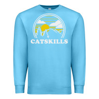 Ocean Blue catskills new york vintage Premium Sweatshirt - linhVisuals