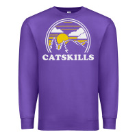 Purple catskills new york vintage Premium Sweatshirt - linhVisuals
