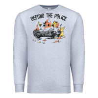 Heather Grey defund the police Premium Sweatshirt - linhVisuals