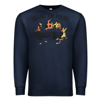 Navy defund the police Premium Sweatshirt - linhVisuals