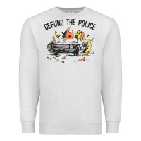 Oatmeal Heather defund the police Premium Sweatshirt - linhVisuals