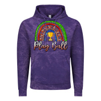 Cloud Purple Play Ball Football Rainbow Vintage Hoodie - CowhideDigitalArt