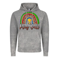 Cloud Rock Play Ball Football Rainbow Vintage Hoodie - CowhideDigitalArt