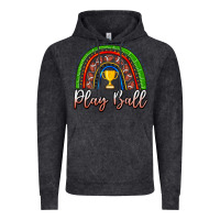Vintage Black Play Ball Football Rainbow Vintage Hoodie - CowhideDigitalArt