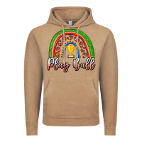 Vintage Coffee Play Ball Football Rainbow Vintage Hoodie - CowhideDigitalArt