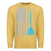 Antique Gold throwing darts   vintage usa american flag for dart players t shirt Premium Sweatshirt - linhVisuals