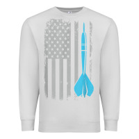 Dove Grey throwing darts   vintage usa american flag for dart players t shirt Premium Sweatshirt - linhVisuals